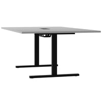 T-EASY conference table | 2000 x 1200 mm (8 - 10 people), electrified, pearl grey