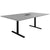 T-EASY conference table | 2000 x 1200 mm (8 - 10 people), electrified, pearl grey