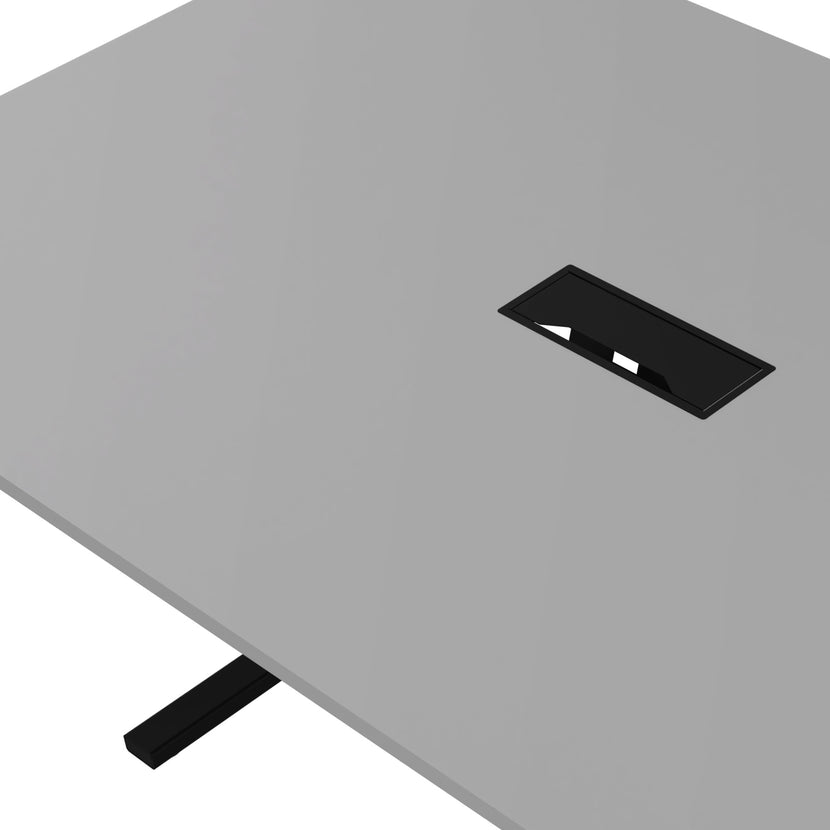 T-EASY Tableau de conférence | 2000 x 1200 mm (8 - 10 personnes), électrifié, gris perlé
