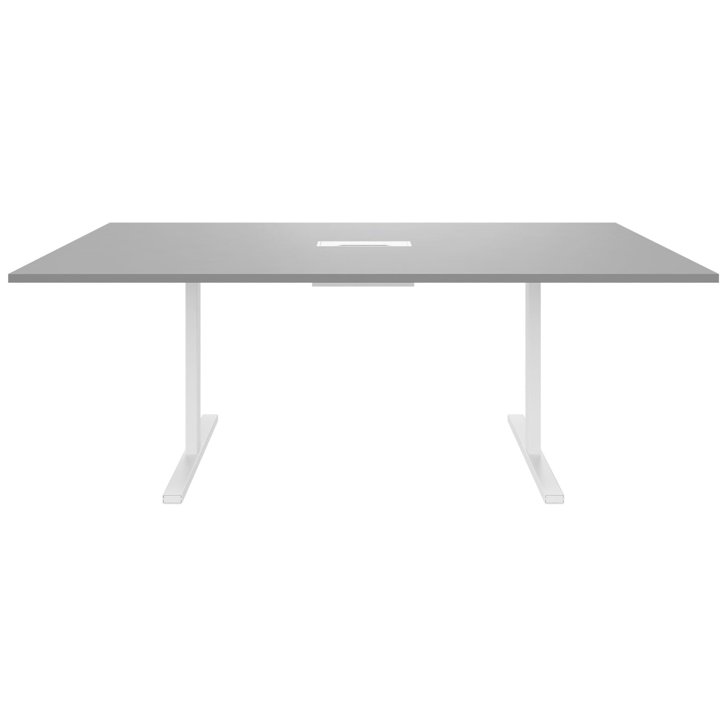 T-EASY conference table | 2000 x 1200 mm (8 - 10 people), electrified, pearl grey