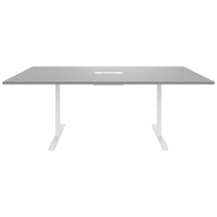 T-EASY conference table | 2000 x 1200 mm (8 - 10 people), electrified, pearl grey