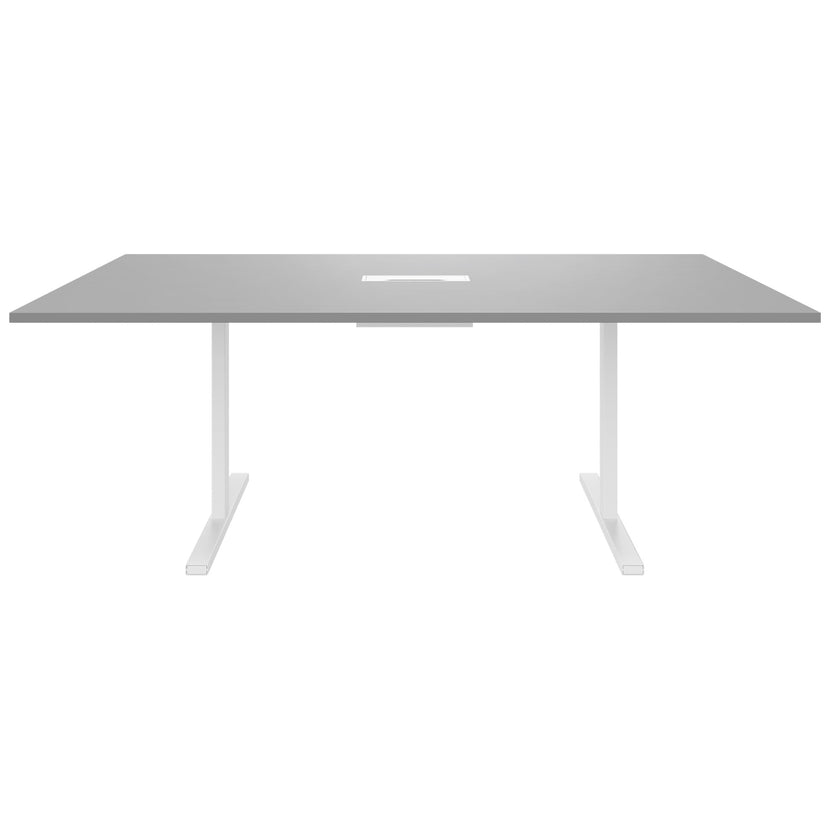 T-EASY Tableau de conférence | 2000 x 1200 mm (8 - 10 personnes), électrifié, gris perlé