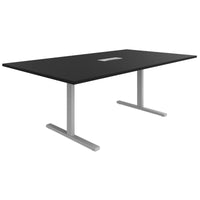 T-EASY conference table | 2000 x 1200 mm (8 - 10 people), electrified, black