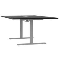 T-EASY conference table | 2000 x 1200 mm (8 - 10 people), electrified, black