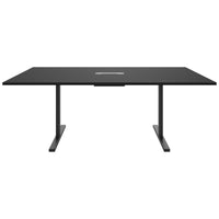 T-EASY conference table | 2000 x 1200 mm (8 - 10 people), electrified, black