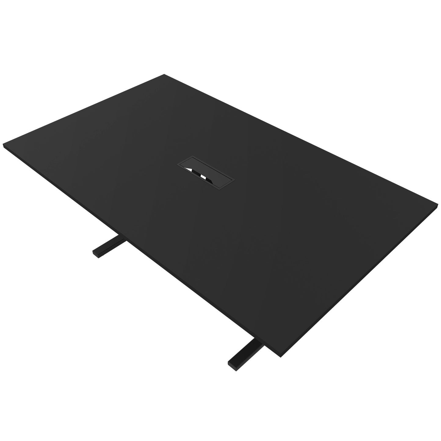 T-EASY conference table | 2000 x 1200 mm (8 - 10 people), electrified, black