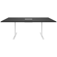 T-EASY conference table | 2000 x 1200 mm (8 - 10 people), electrified, black