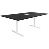 T-EASY conference table | 2000 x 1200 mm (8 - 10 people), electrified, black