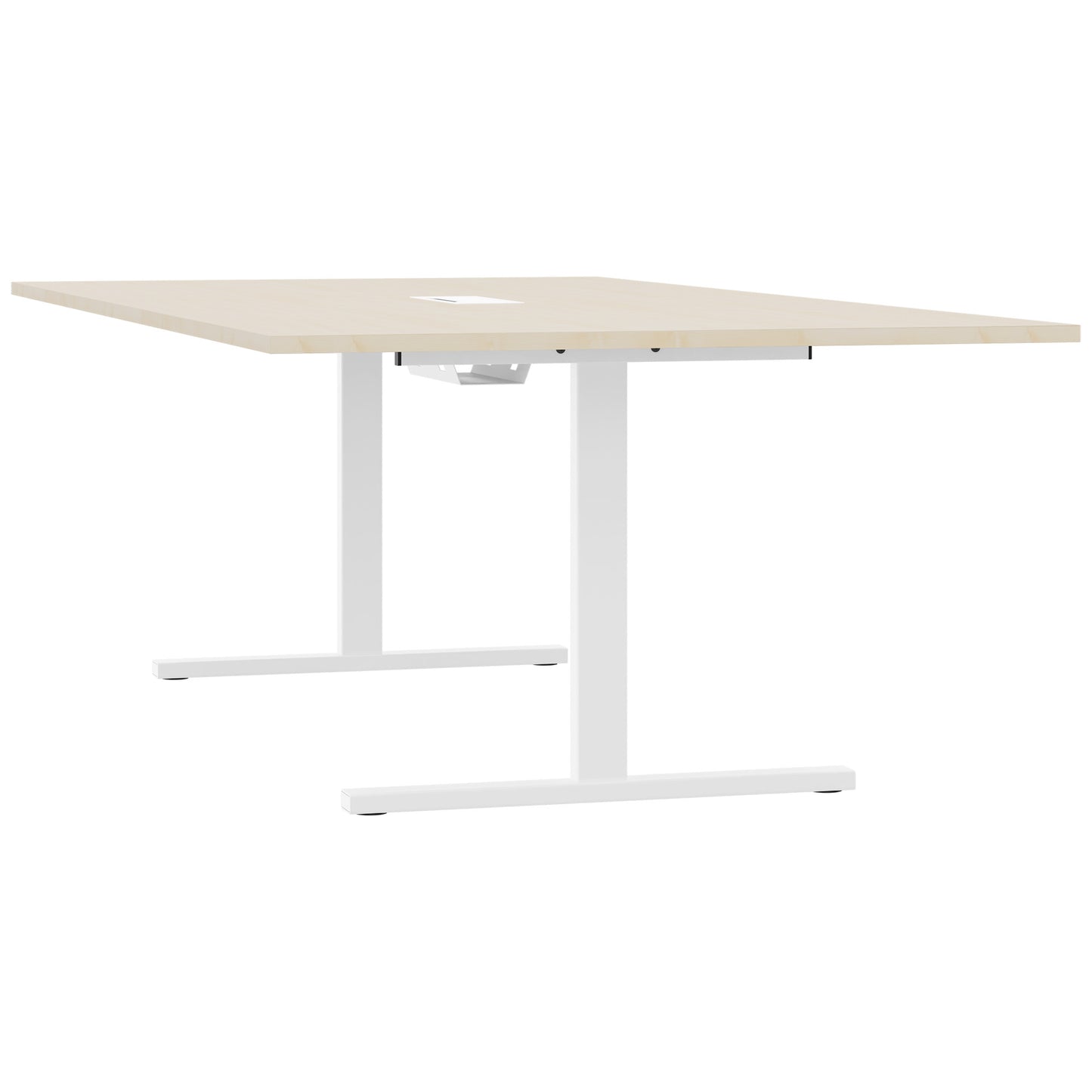 Table de conférence T-EASY | 2400 x 1200 mm (10 - 12 personnes), électrifié, érable