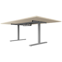 Table de conférence T-EASY | 2400 x 1200 mm (10 - 12 personnes), électrifié, érable