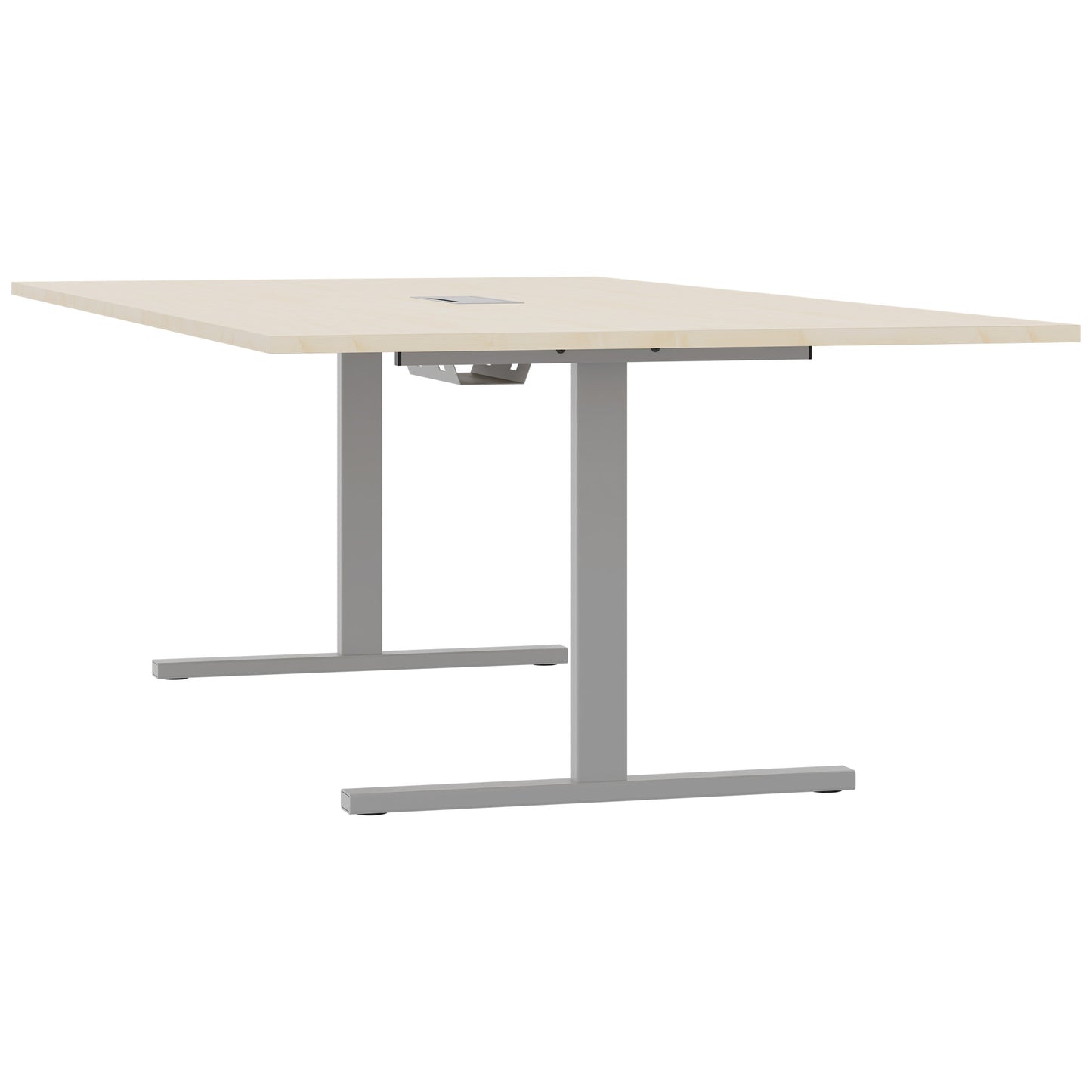 Table de conférence T-EASY | 2400 x 1200 mm (10 - 12 personnes), électrifié, érable