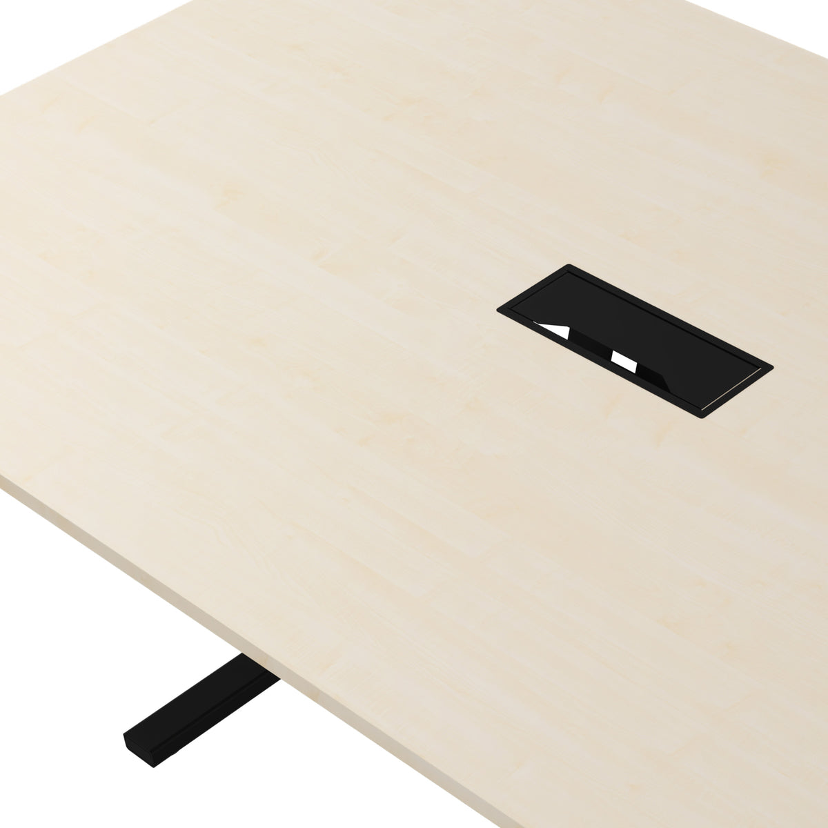 T-EASY Konferenztisch | 2400 x 1200 mm (10 - 12 Personen), elektrifiziert, Ahorn - 5 Lightbox Main Image