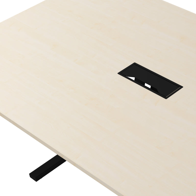 T-EASY Konferenztisch | 2400 x 1200 mm (10 - 12 Personen), elektrifiziert, Ahorn - 5 Main Image