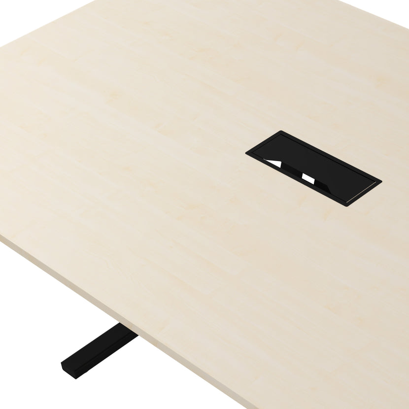 T-EASY Tableau de conférence | 2400 x 1200 mm (10 - 12 personnes), électrifié, érable