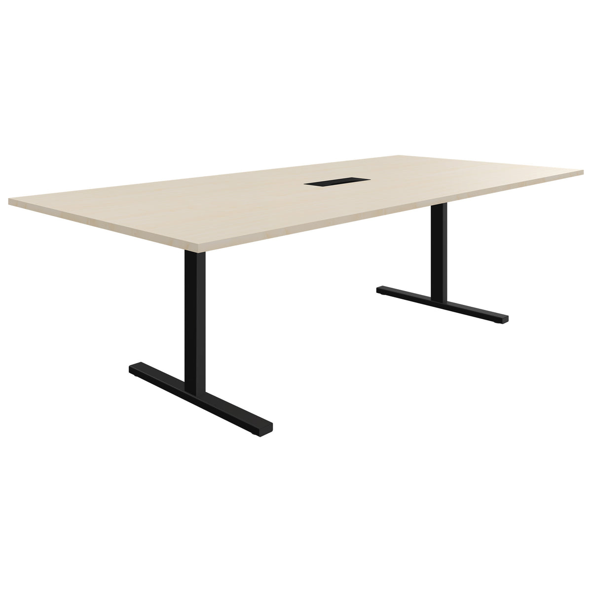 T-EASY Konferenztisch | 2400 x 1200 mm (10 - 12 Personen), elektrifiziert, Ahorn - 2 Lightbox Main Image