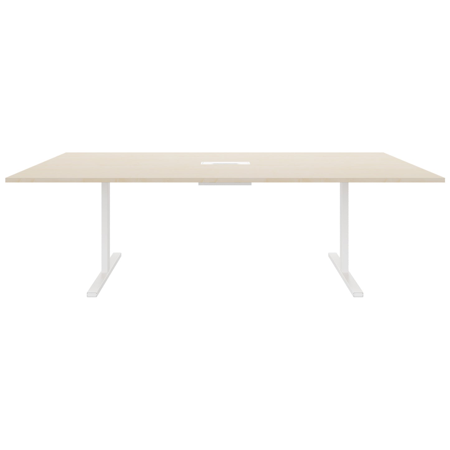 Table de conférence T-EASY | 2400 x 1200 mm (10 - 12 personnes), électrifié, érable