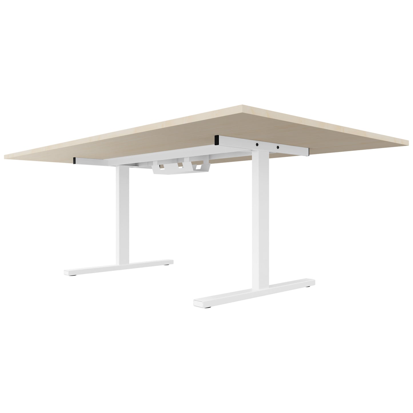 Table de conférence T-EASY | 2400 x 1200 mm (10 - 12 personnes), électrifié, érable