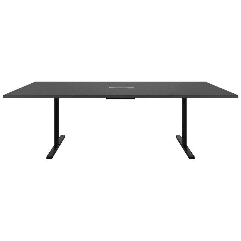 T-EASY Tavolo da conferenza | 2400 x 1200 mm (10 - 12 persone), elettrificato, antracite  - 2 Main Image