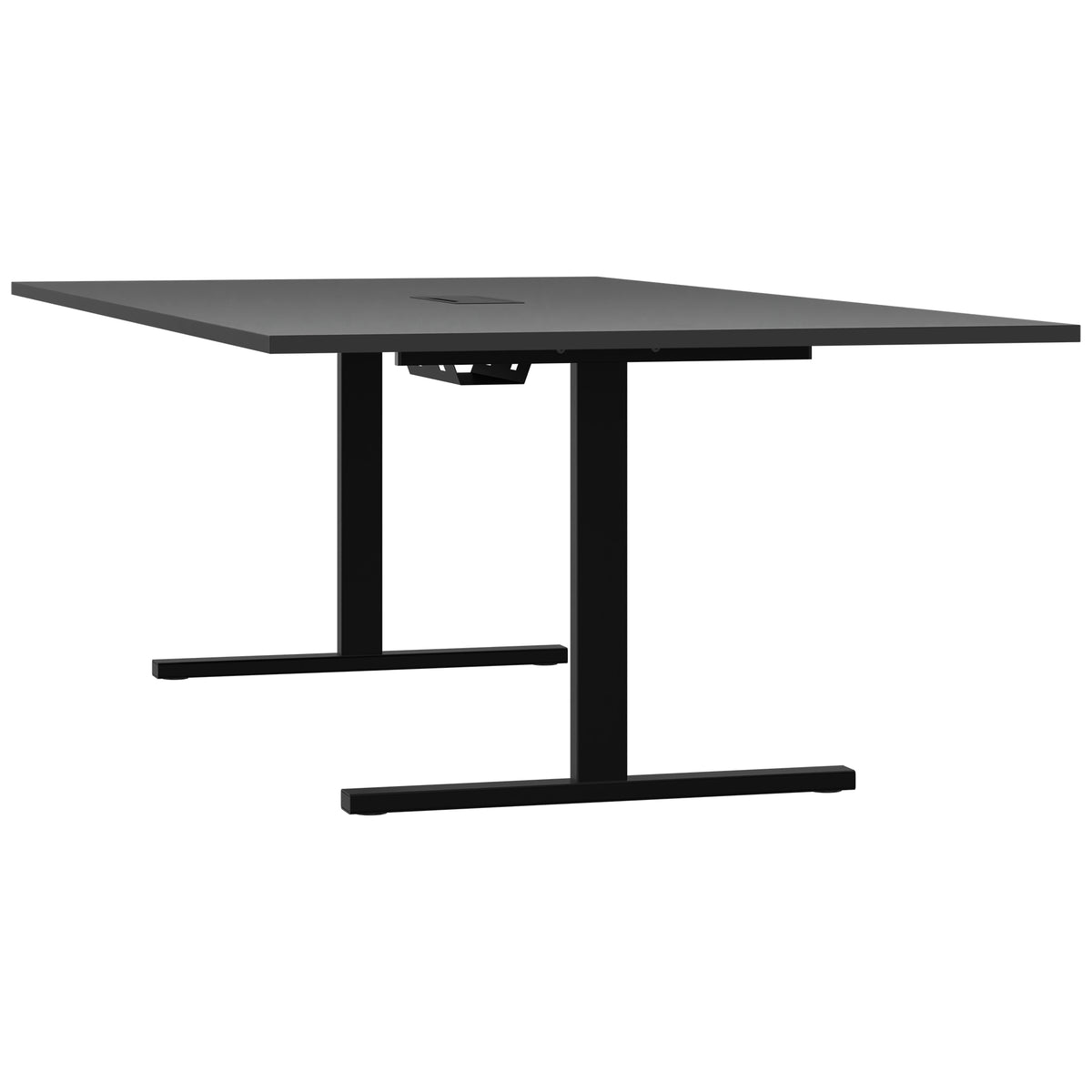 T-EASY Tavolo da conferenza | 2400 x 1200 mm (10 - 12 persone), elettrificato, antracite  - 4 Lightbox Main Image