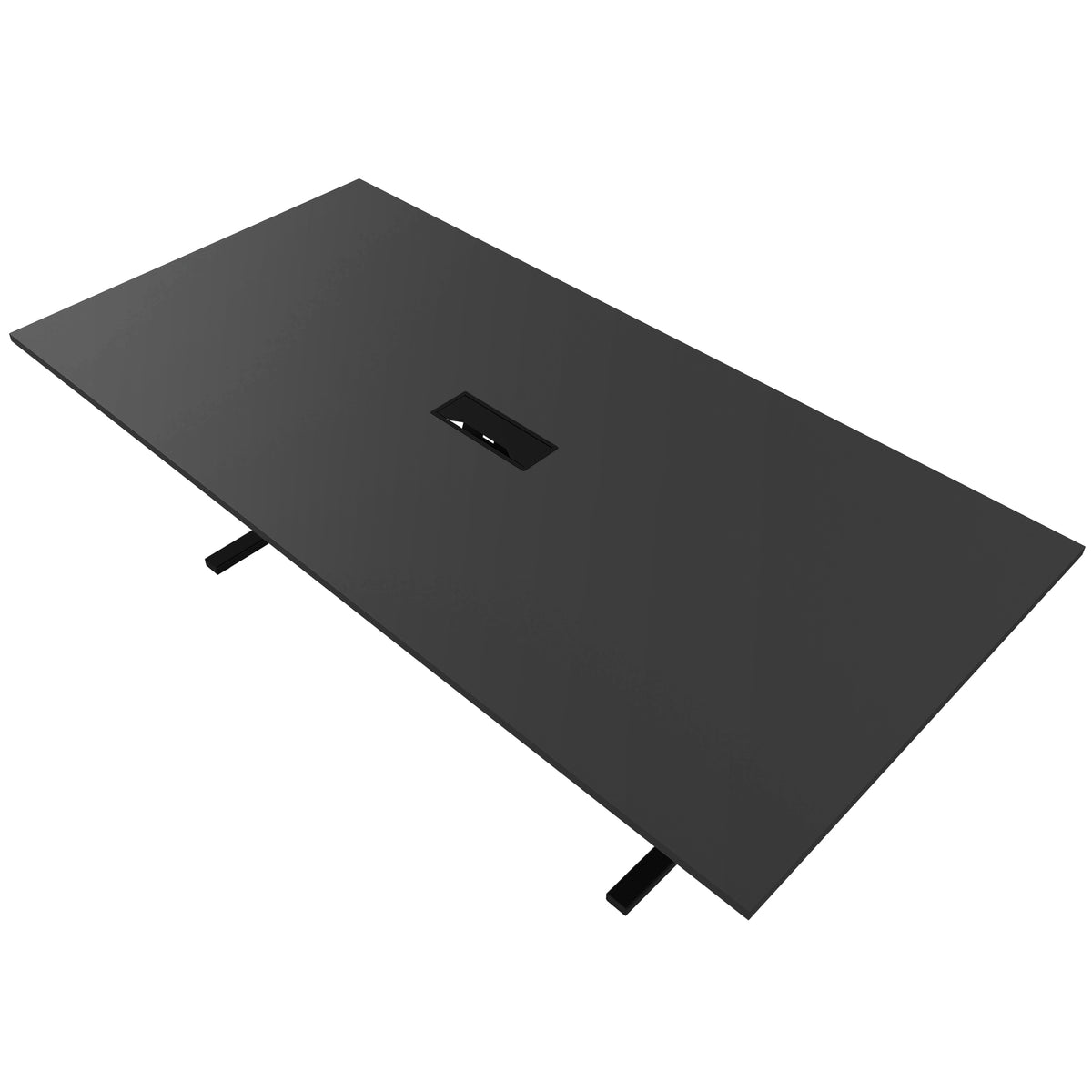 T-EASY Tavolo da conferenza | 2400 x 1200 mm (10 - 12 persone), elettrificato, antracite  - 5 Lightbox Main Image