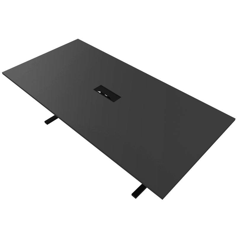 T-EASY Tavolo da conferenza | 2400 x 1200 mm (10 - 12 persone), elettrificato, antracite  - 5 Main Image