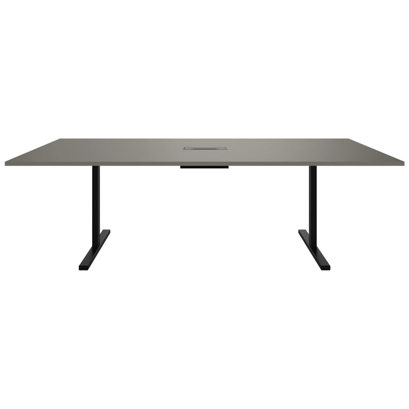T-EASY Konferenztisch | 2400 x 1200 mm (10 - 12 Personen), elektrifiziert, Cubanitgrau - 2 Main Image