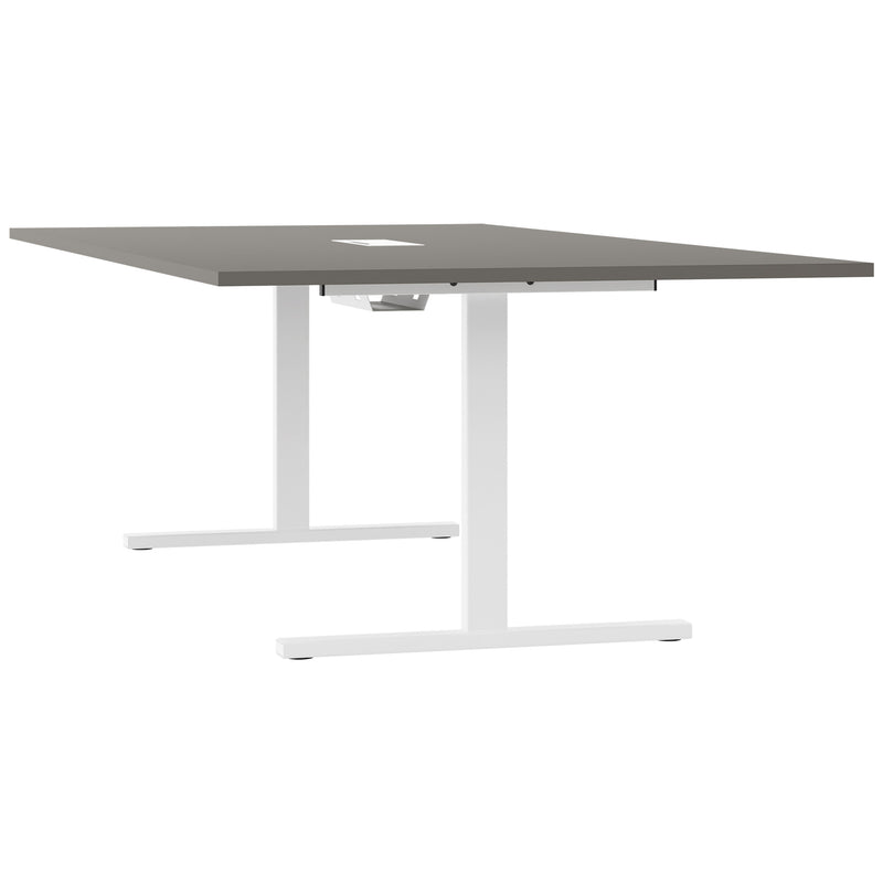 T-EASY Konferenztisch | 2400 x 1200 mm (10 - 12 Personen), elektrifiziert, Cubanitgrau - 11 Main Image
