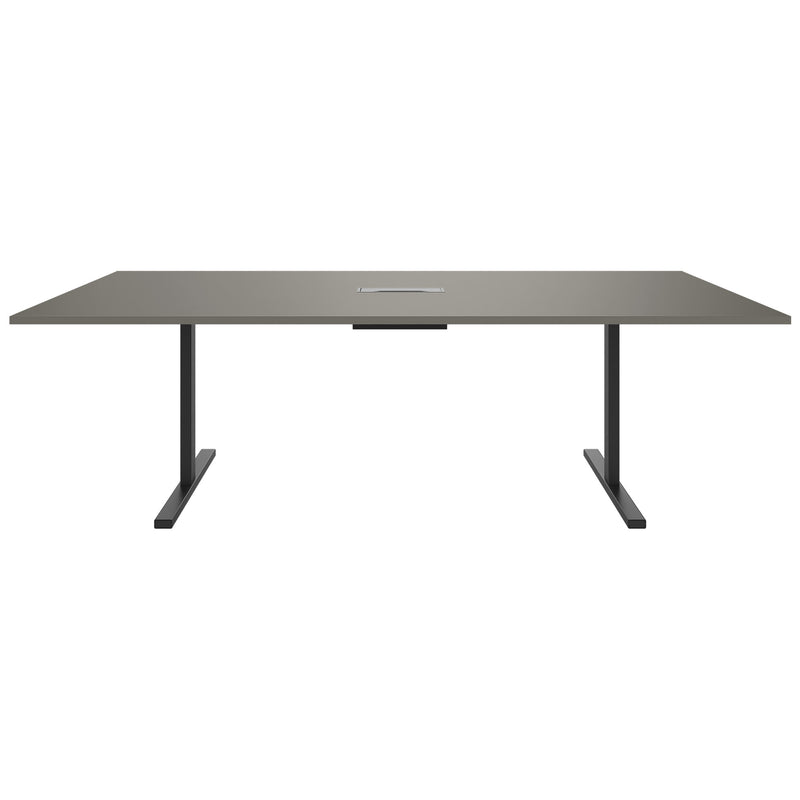 T-EASY Konferenztisch | 2400 x 1200 mm (10 - 12 Personen), elektrifiziert, Cubanitgrau - 23 Main Image