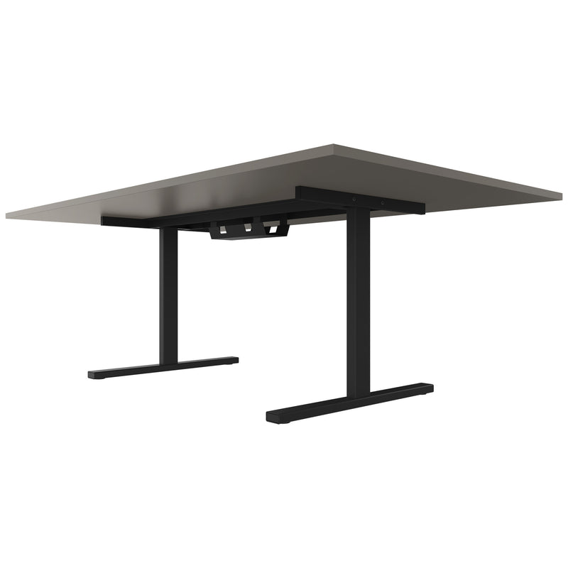 T-EASY Konferenztisch | 2400 x 1200 mm (10 - 12 Personen), elektrifiziert, Cubanitgrau - 24 Main Image