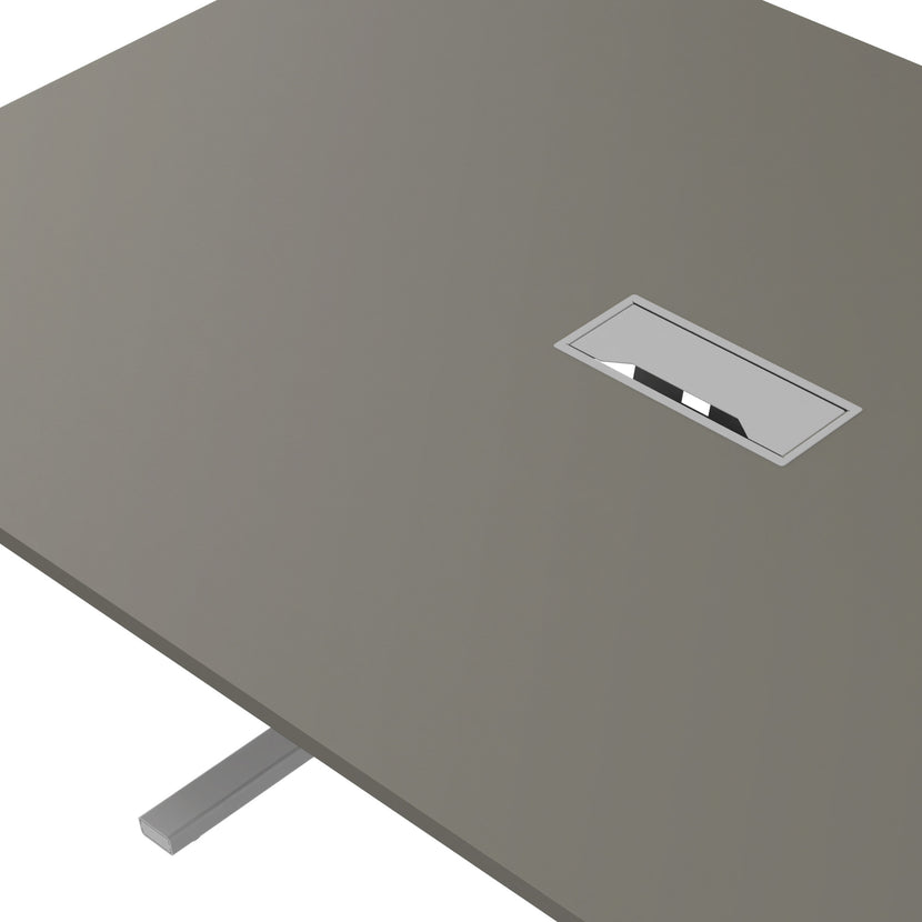 T-EASY Tabella della conferenza | 2400 x 1200 mm (10-12 persone), grigio elettrificato, cubanite