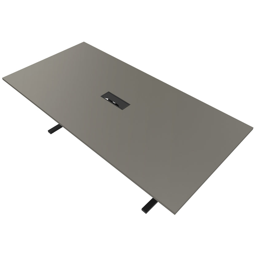T-EASY Tabella della conferenza | 2400 x 1200 mm (10-12 persone), grigio elettrificato, cubanite