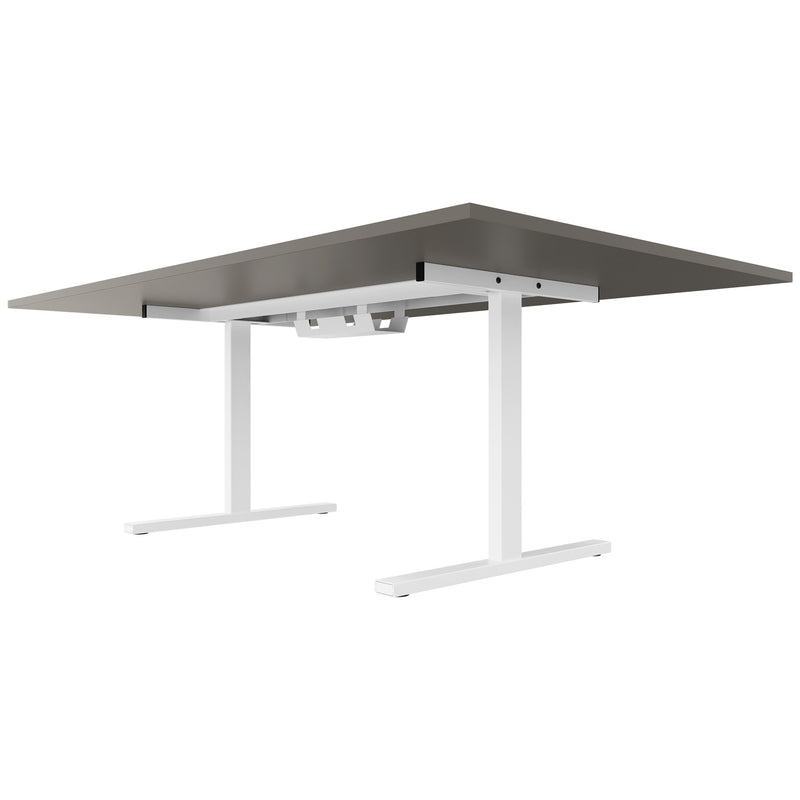 T-EASY Konferenztisch | 2400 x 1200 mm (10 - 12 Personen), elektrifiziert, Cubanitgrau - 10 Main Image