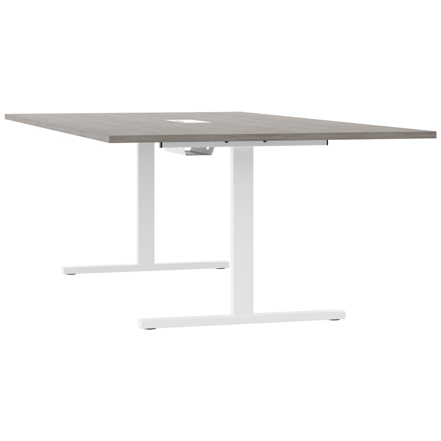 T-EASY Tableau de conférence | 2400 x 1200 mm (10 - 12 personnes), électrifié, gris de chêne nord