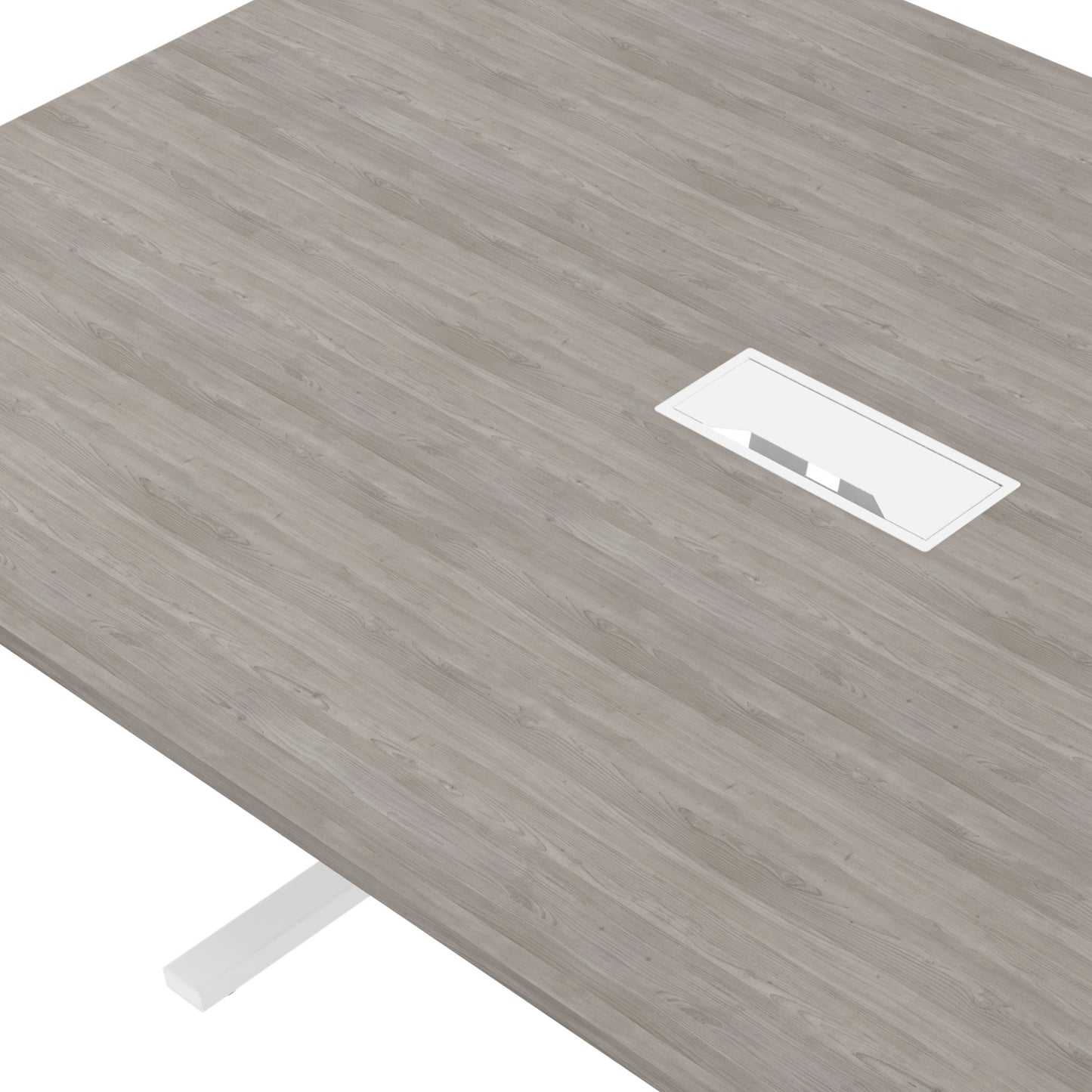 T-EASY Tableau de conférence | 2400 x 1200 mm (10 - 12 personnes), électrifié, gris de chêne nord