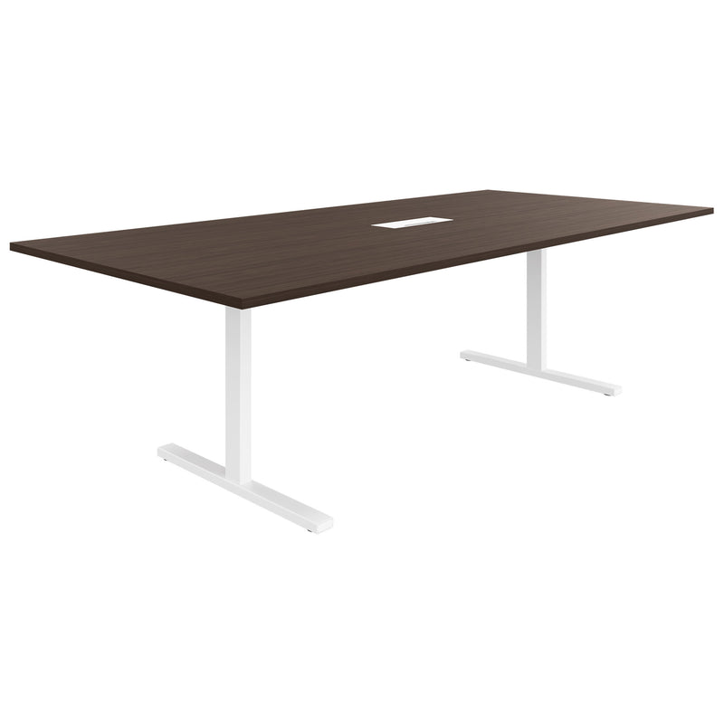 T-EASY Konferenztisch | 2400 x 1200 mm (10 - 12 Personen), elektrifiziert, Nussbaum - 1 Main Image