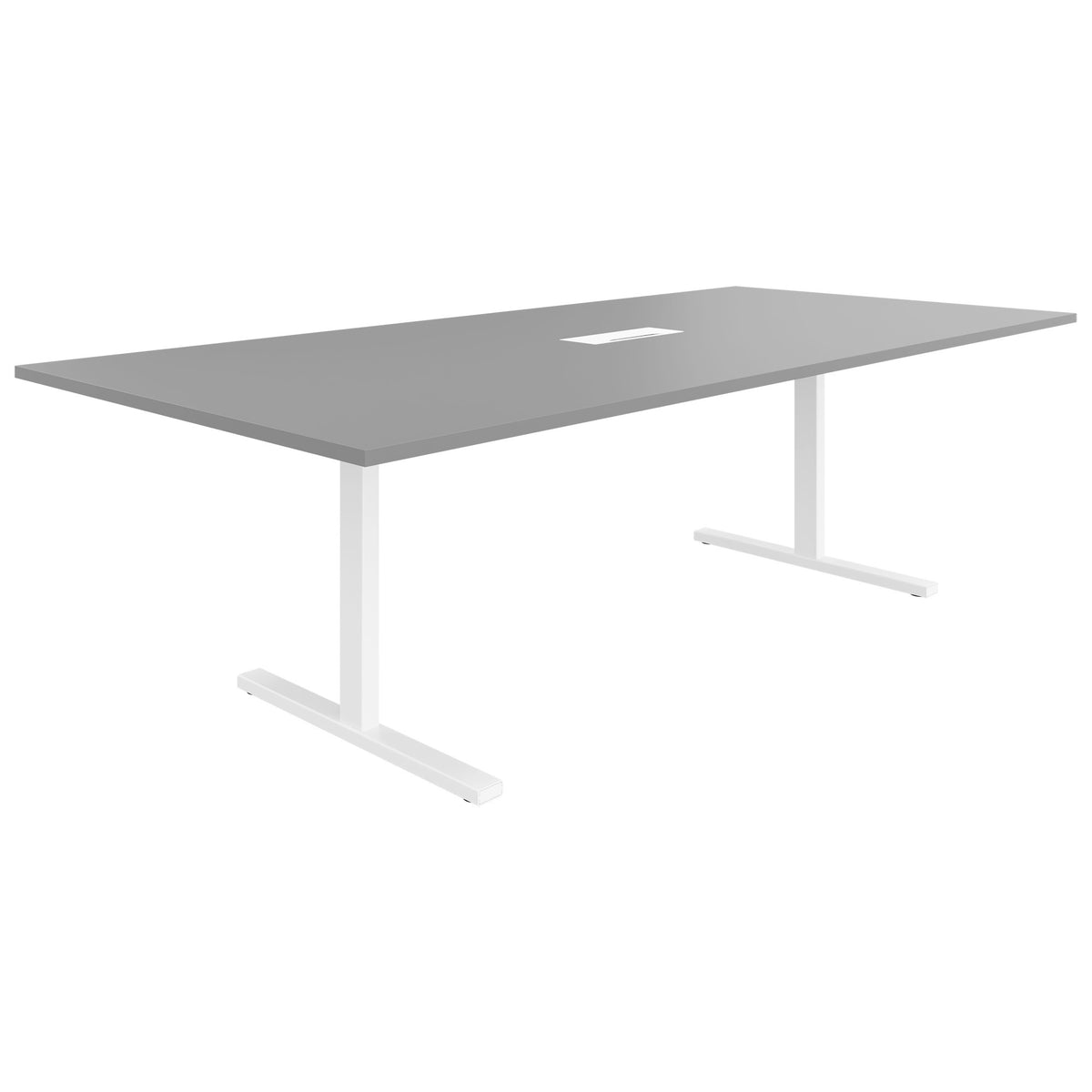 T-EASY Tabella della conferenza | 2400 x 1200 mm (10-12 persone), grigio elettrificato, perla - 1 Lightbox Main Image