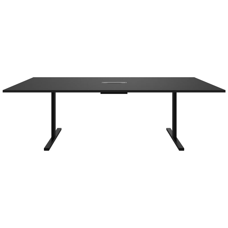 T-EASY Table de conférence | 2400 x 1200 mm (10 - 12 personnes), électrifié, noir  - 2 Main Image