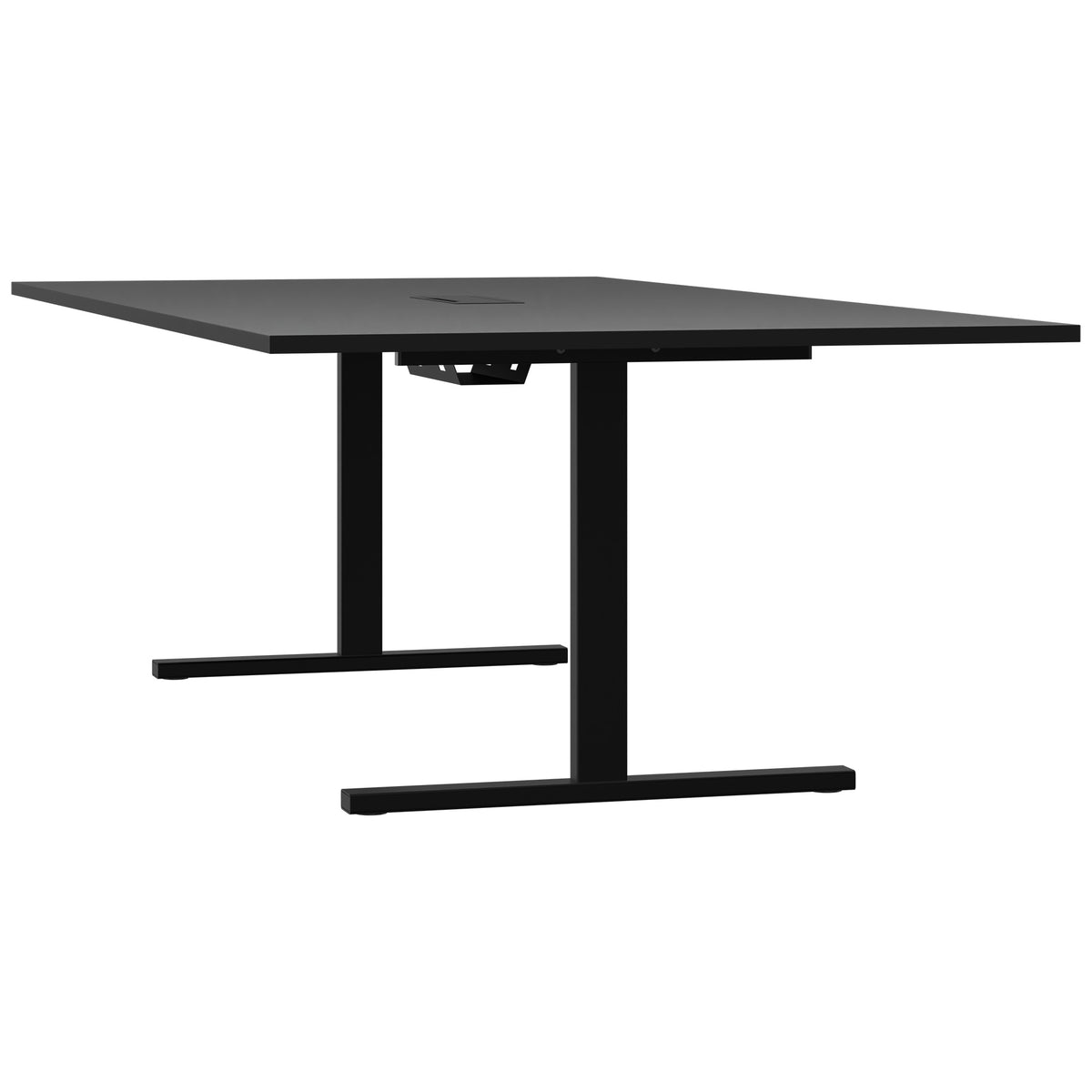 T-EASY Table de conférence | 2400 x 1200 mm (10 - 12 personnes), électrifié, noir  - 4 Lightbox Main Image