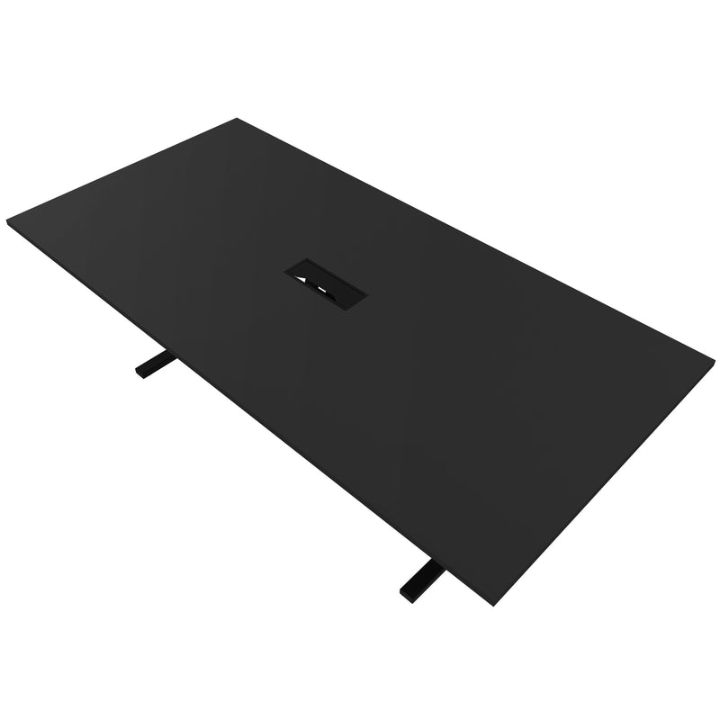 T-EASY Table de conférence | 2400 x 1200 mm (10 - 12 personnes), électrifié, noir  - 5 Main Image