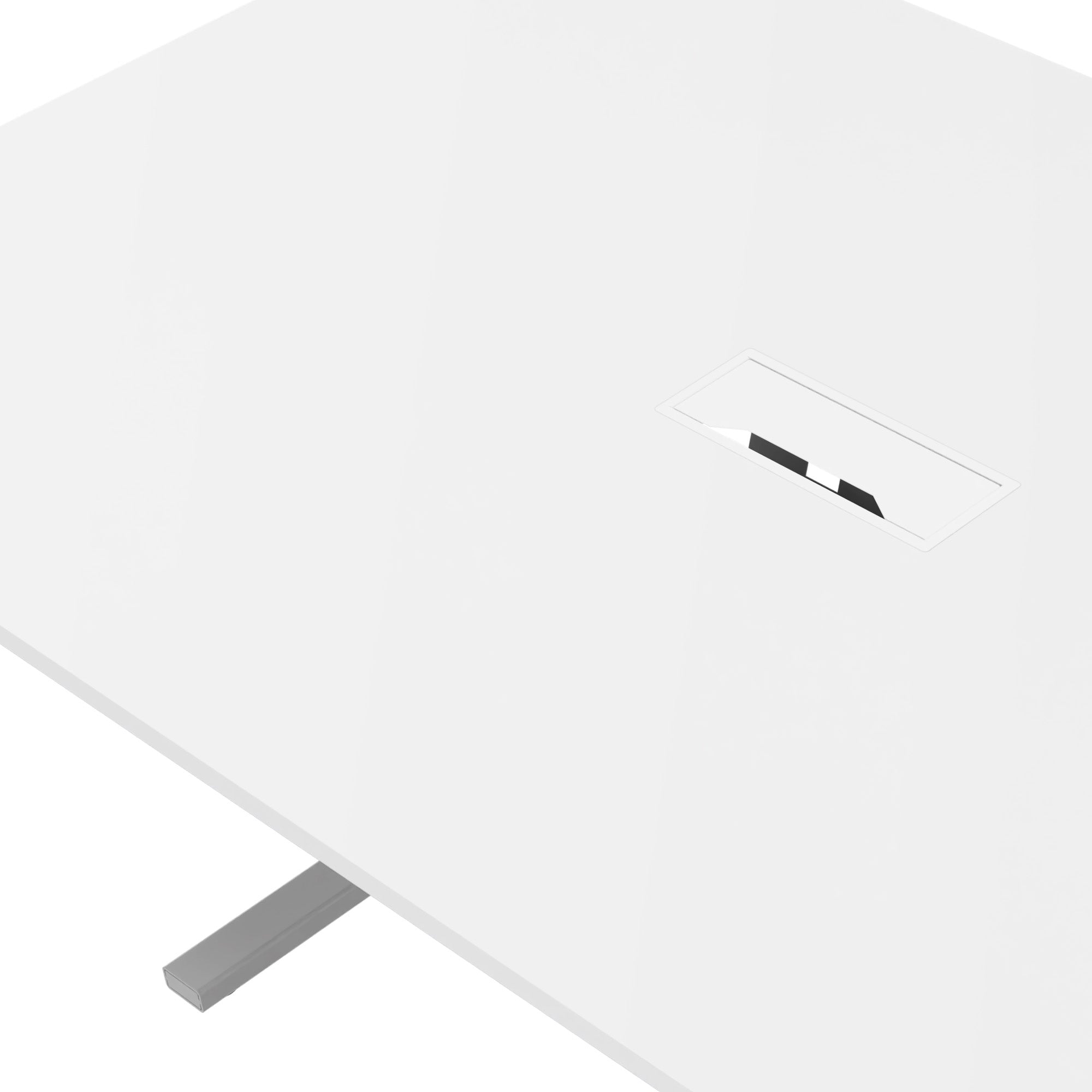 T-sey conference table | 2400 x 1200 mm (10 - 12 people), electrified, white