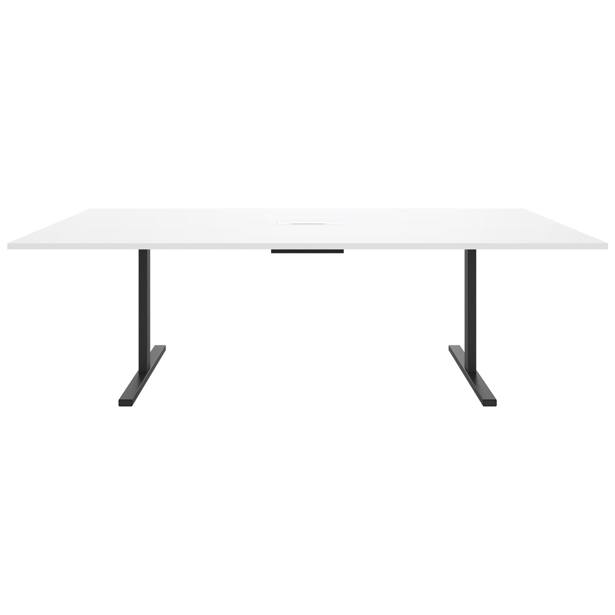 T-EASY Konferenztisch | 2400 x 1200 mm (10 - 12 Personen), elektrifiziert, Weiß - 2 Lightbox Main Image