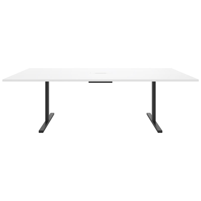 T-EASY Konferenztisch | 2400 x 1200 mm (10 - 12 Personen), elektrifiziert, Weiß - 2 Main Image