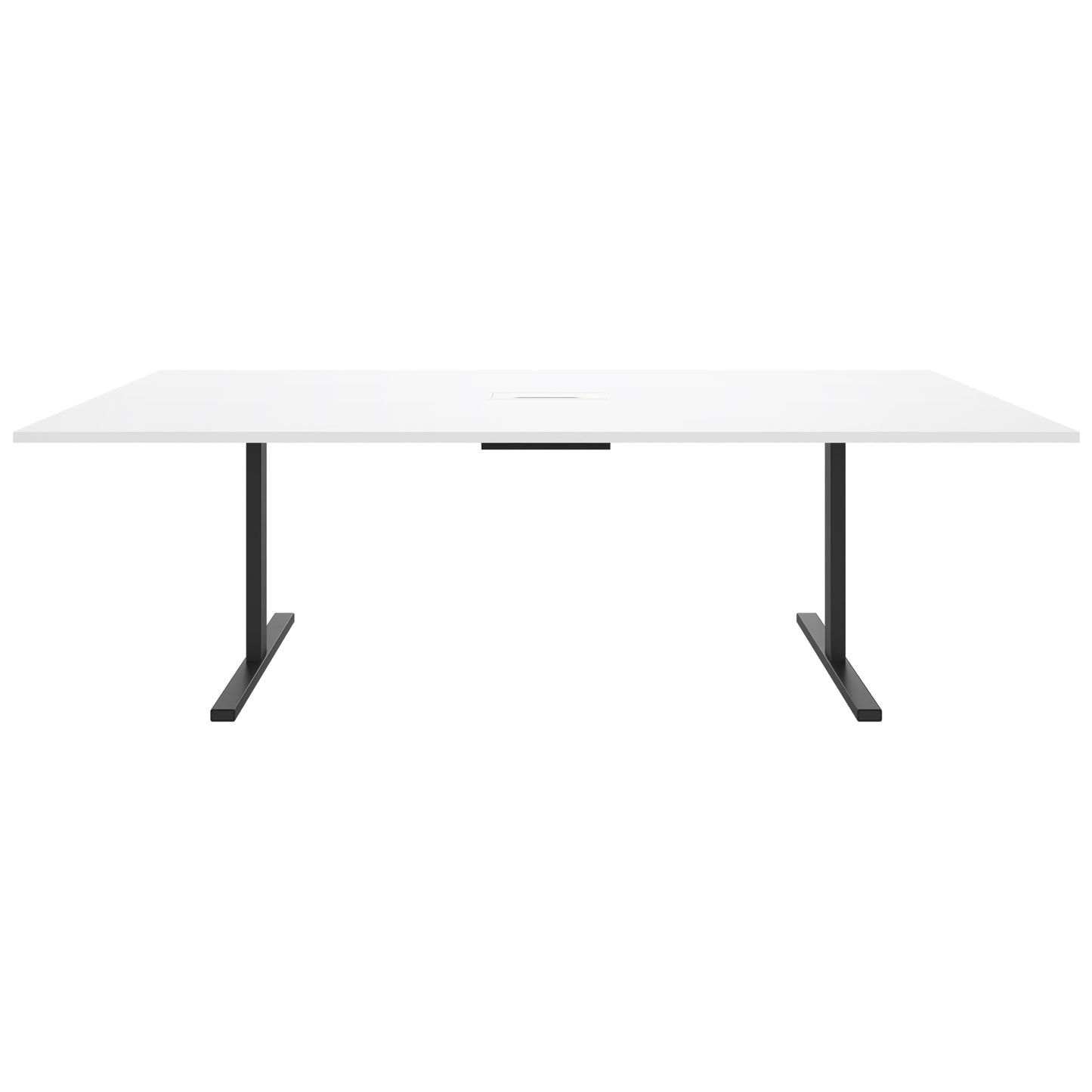 T-sey conference table | 2400 x 1200 mm (10 - 12 people), electrified, white