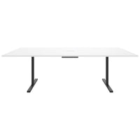 T-sey conference table | 2400 x 1200 mm (10 - 12 people), electrified, white