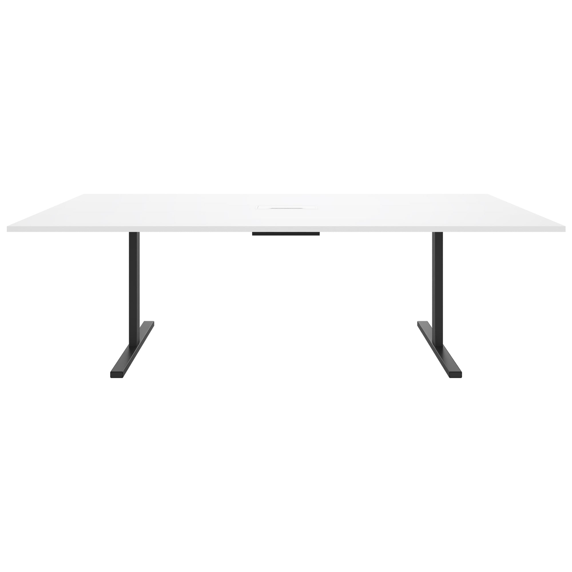 T-sey conference table | 2400 x 1200 mm (10 - 12 people), electrified, white