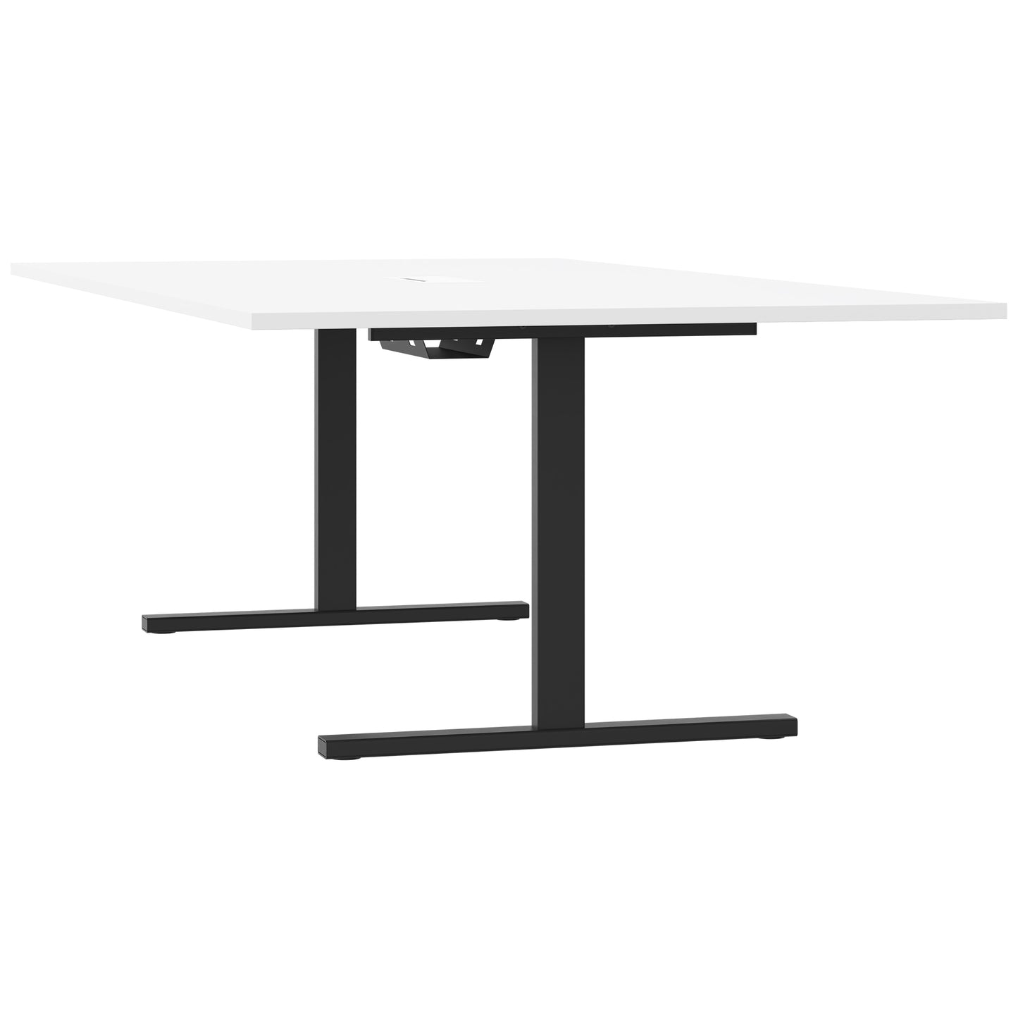 T-sey conference table | 2400 x 1200 mm (10 - 12 people), electrified, white
