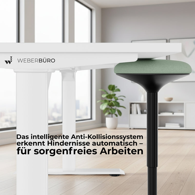 TELDRA Home, 2-Motoren-Schreibtisch | 1200 - 1600 mm, elektrisch höhenverstellbar, Perlgrau - 7 Main Image