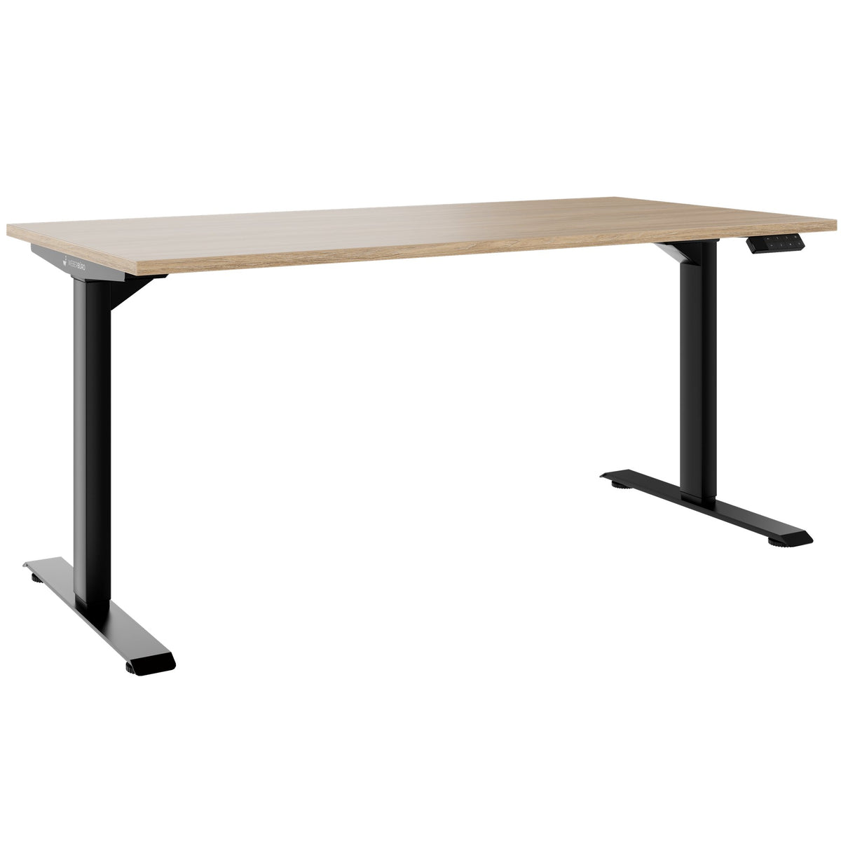 TELDRA Home, 2-motor desk | 1200 - 1600 mm, electrically height adjustable, amber oak - 1 Lightbox Main Image