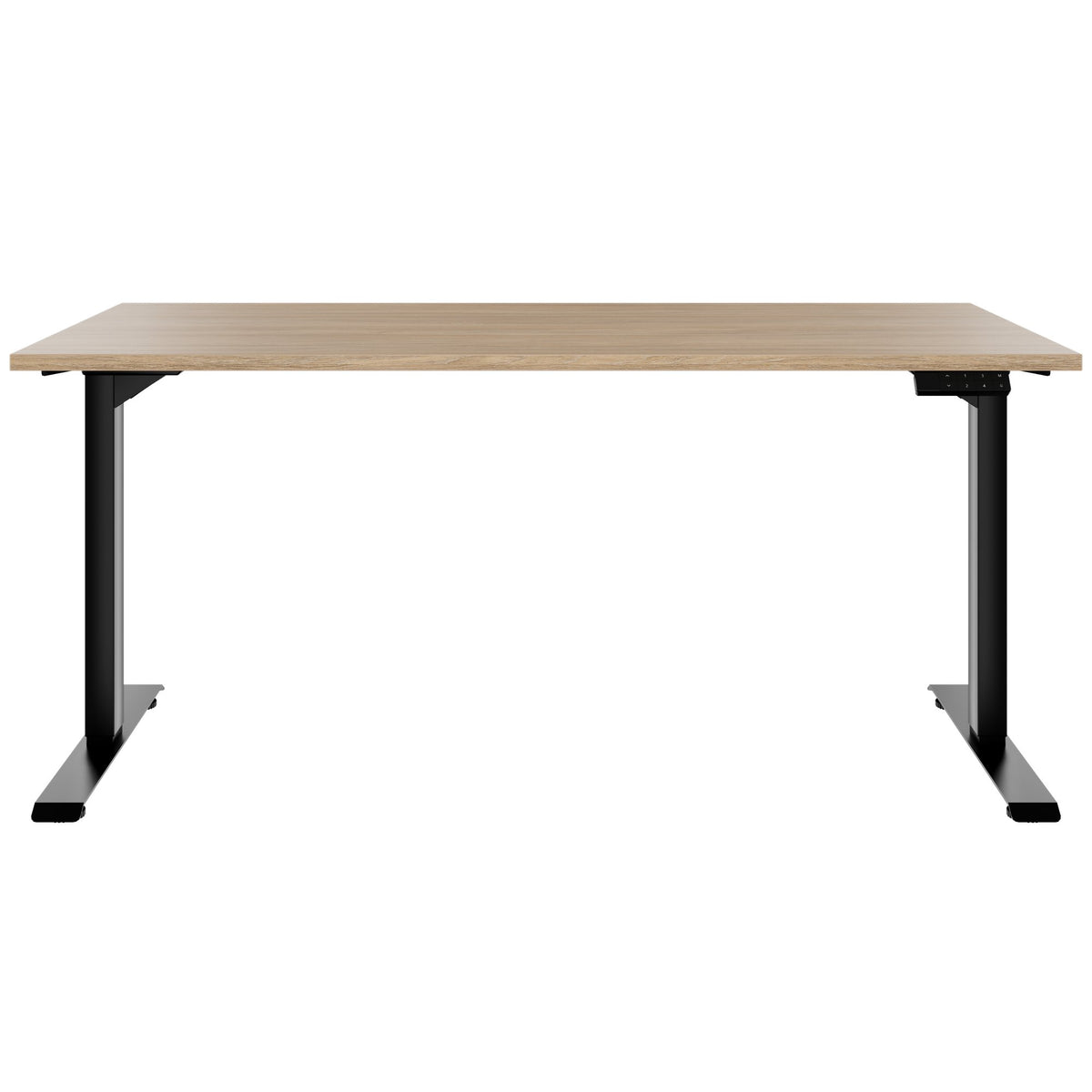 TELDRA Home, 2-motor desk | 1200 - 1600 mm, electrically height adjustable, amber oak - 3 Lightbox Main Image