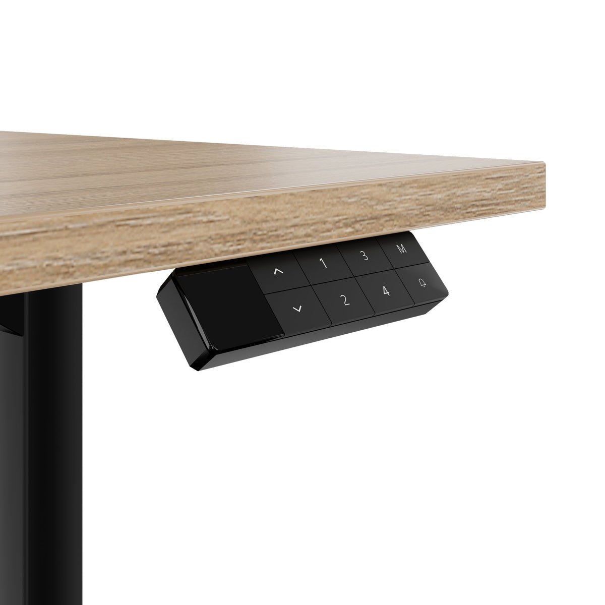 TELDRA Home, 2-motor desk | 1200 - 1600 mm, electrically height adjustable, amber oak - 4 Lightbox Main Image